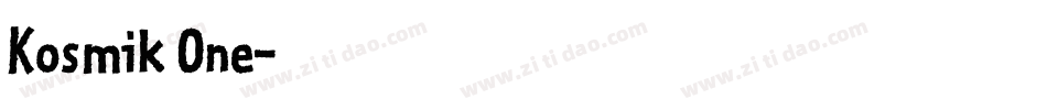 Kosmik One字体转换